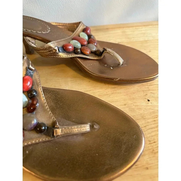 Women’s size 9 stone Heeled  Sandals - Picture 4 of 9
